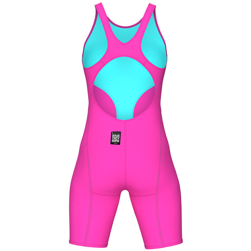 Arena - Women's Limited Edition Powerskin Impulso Open Back – Shocking Pink/Water