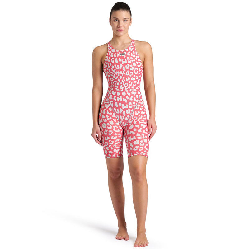 Arena - Women's Powerskin ST Next Leopard Open Back – Geranium