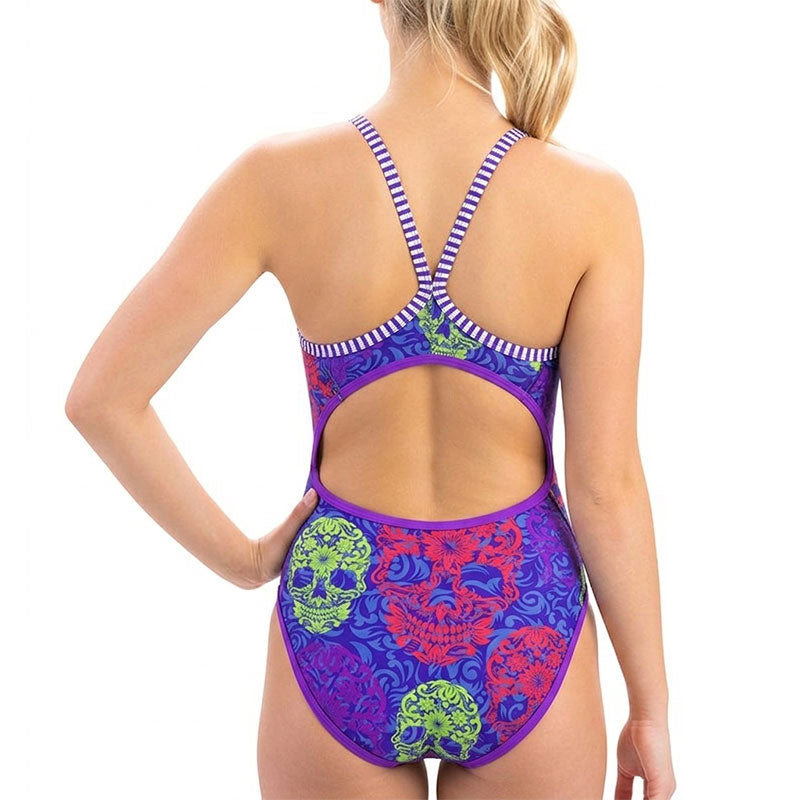 Dolfin Uglies - Sugar Skulls V-2 Back One Piece Swimsuit