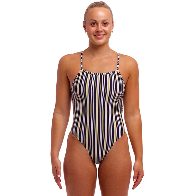 Funkita - Admiralty Stripe - Ladies Eco Tie Me Tight One Piece