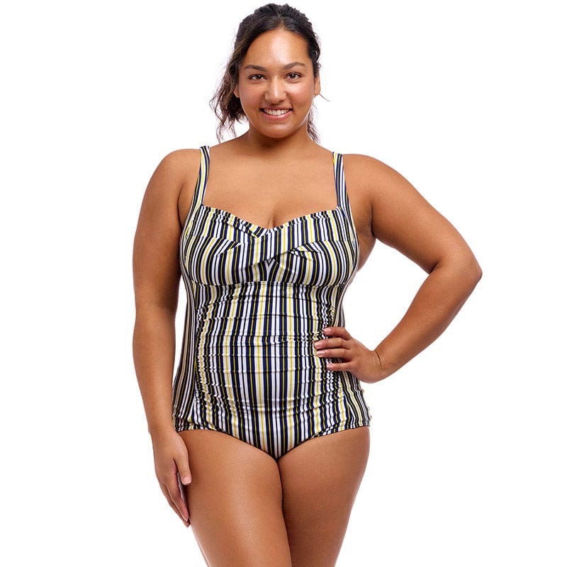 Funkita - Admiralty Stripe - Ladies Ruched One Piece