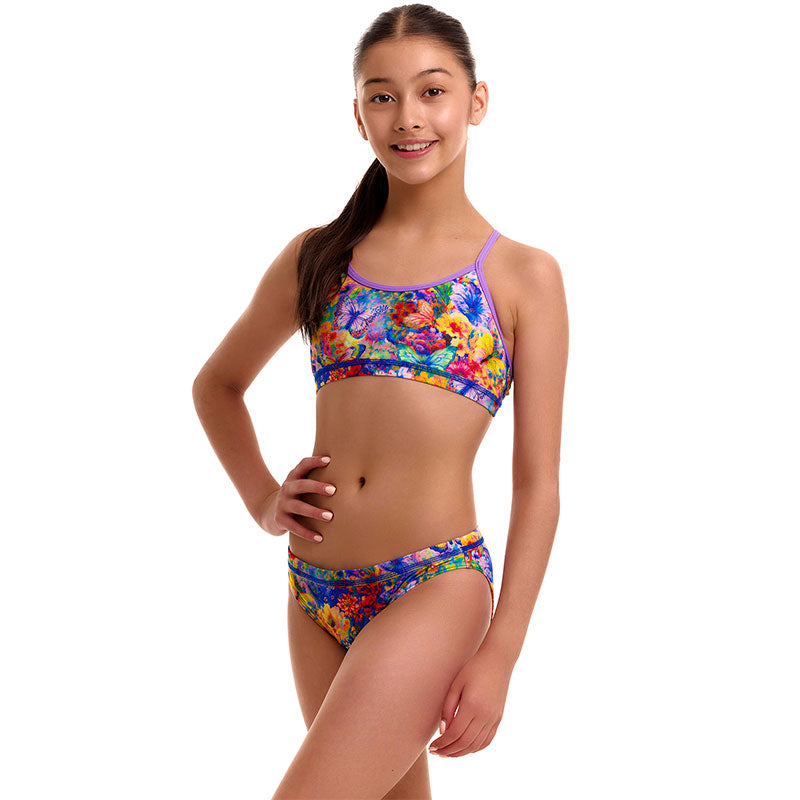 Funkita - Austin Flowers - Girls Eco Racerback Two Piece