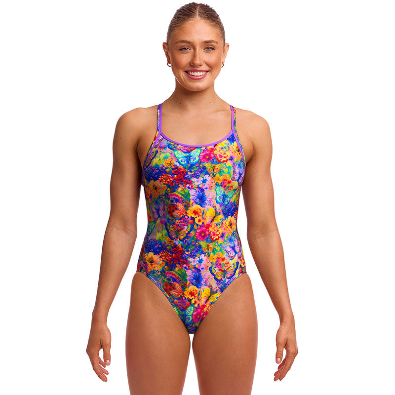 Funkita - Austin Flowers - Ladies Eco Diamond Back One Piece