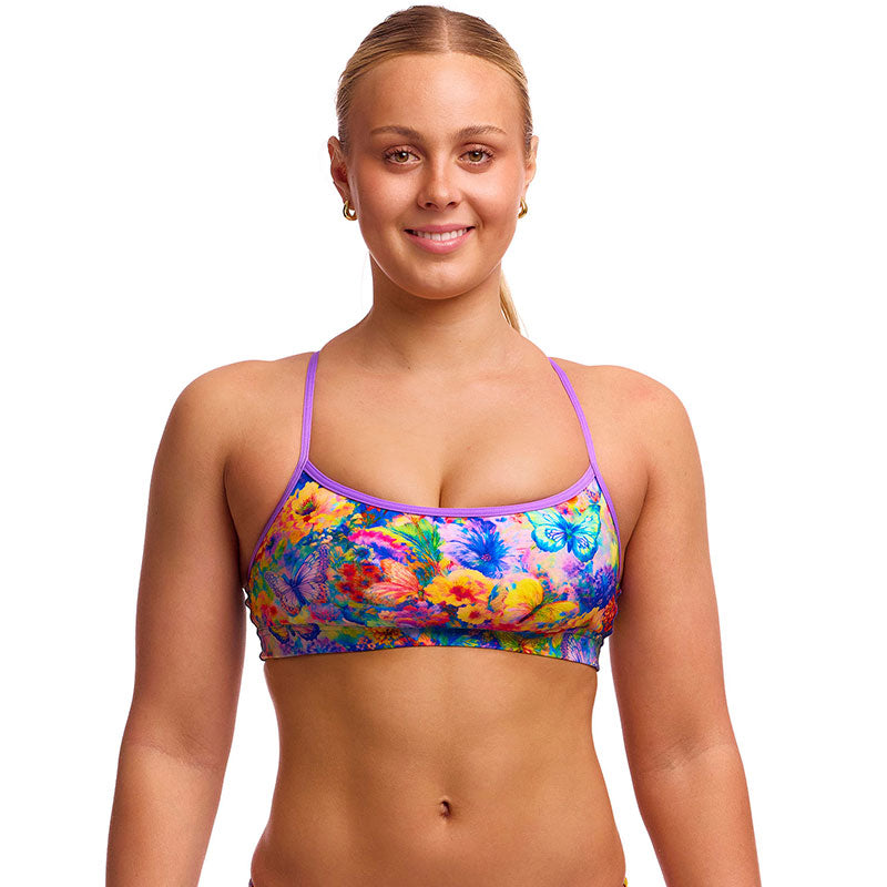 Funkita - Austin Flowers - Ladies Eco Swim Crop Top