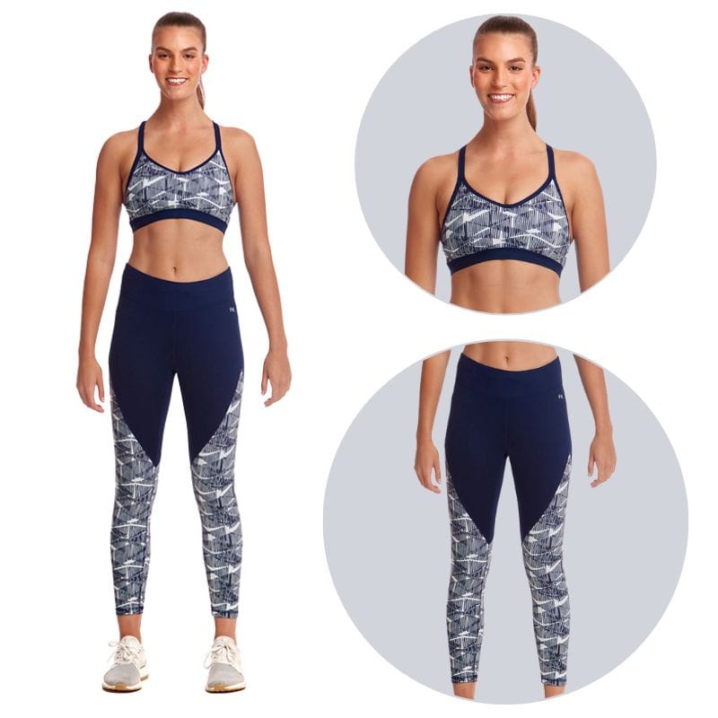 Funkita - Bar Bell - Bondage Crop Top & Split Time 7/8 Tight