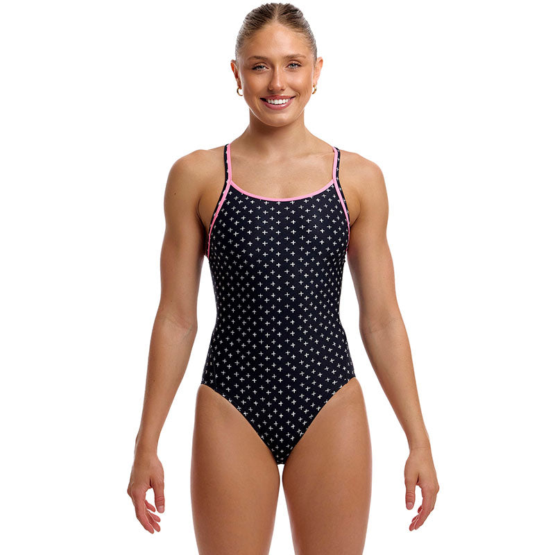 Funkita - Be Positive - Ladies Eco Diamond Back One Piece