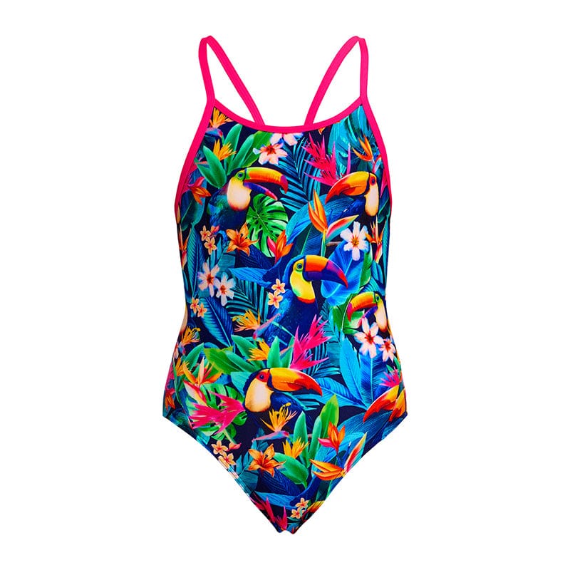 Funkita - Birdie Wordie - Girls Eco Diamond Back One Piece