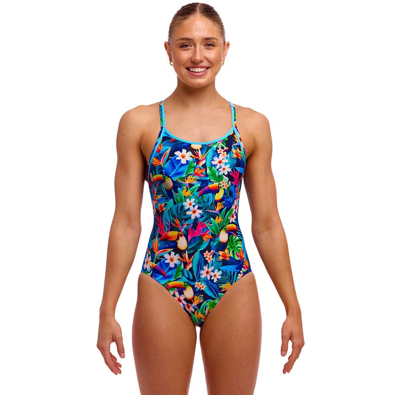 Funkita - Birdie Wordie - Ladies Eco Diamond Back One Piece