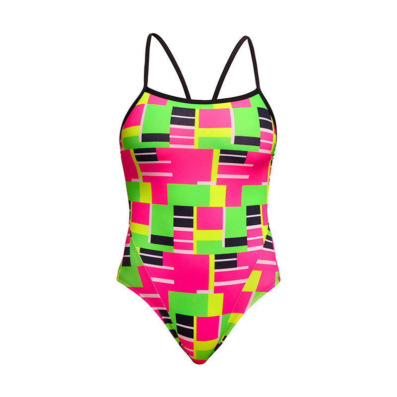 Funkita - Blocked Again - Ladies Eco Single Strap One Piece