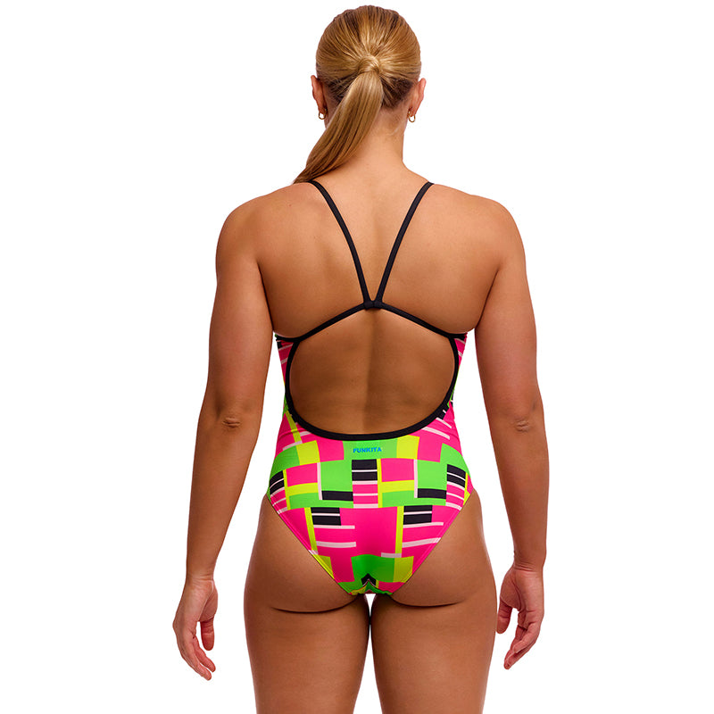 Funkita - Blocked Again - Ladies Eco Single Strap One Piece