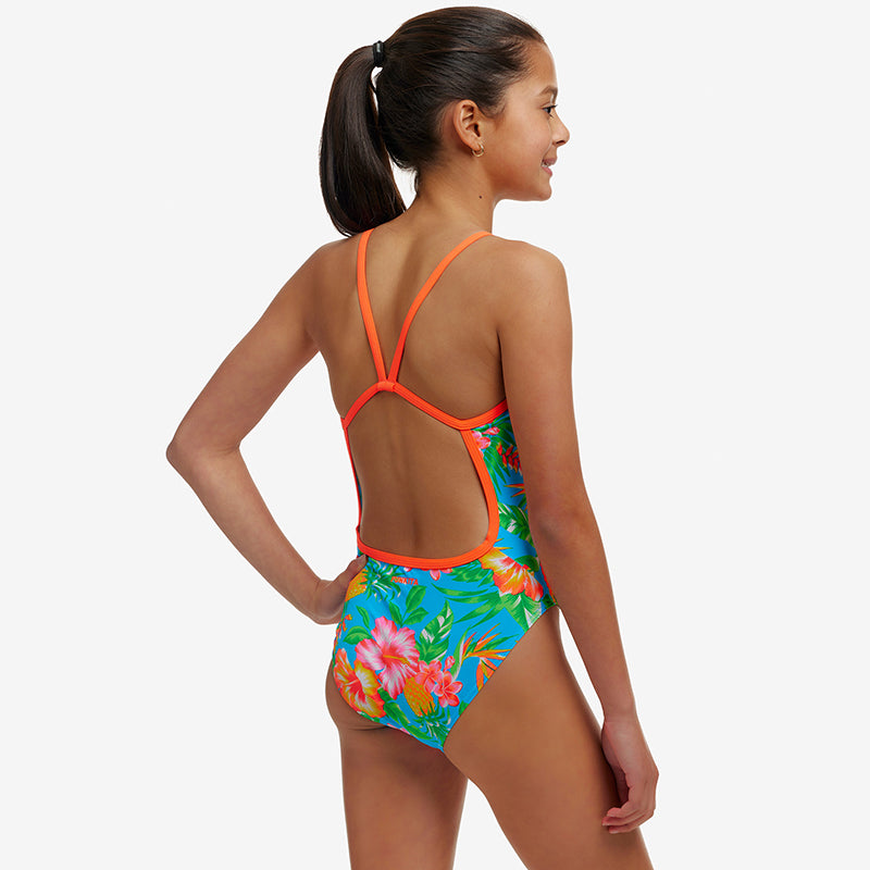 Funkita - Blue Hawaii - Girls Eco Single Strap One Piece