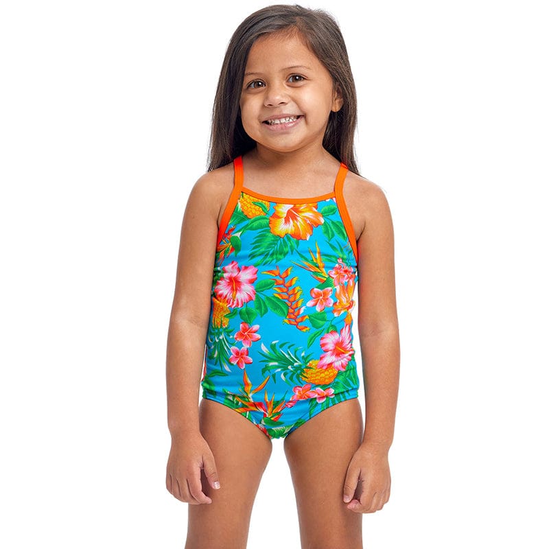 Funkita - Blue Hawaii - Toddler Girls Eco Printed One Piece