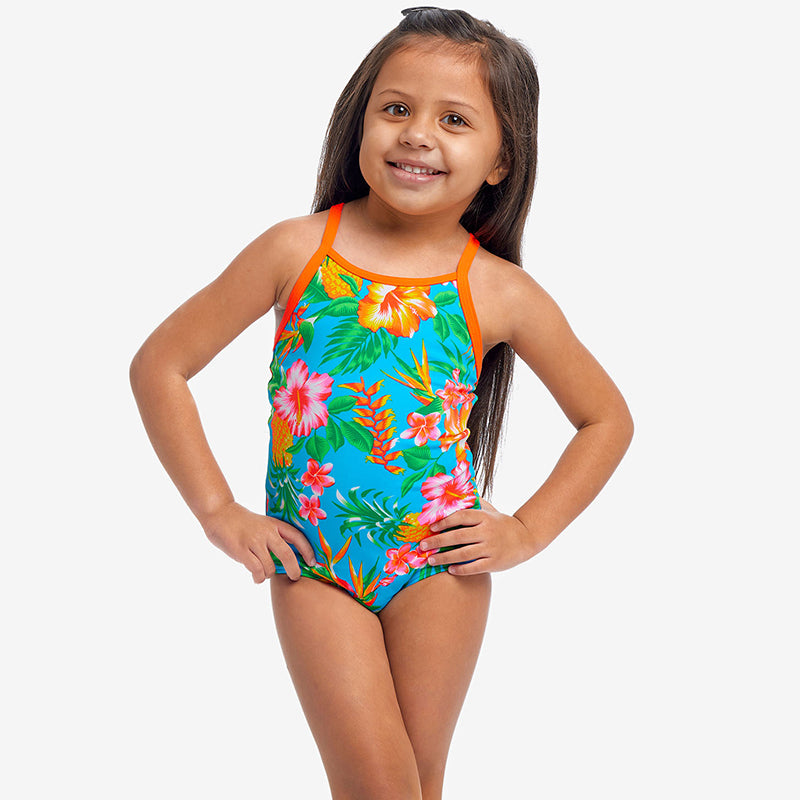 Funkita - Blue Hawaii - Toddler Girls Eco Printed One Piece