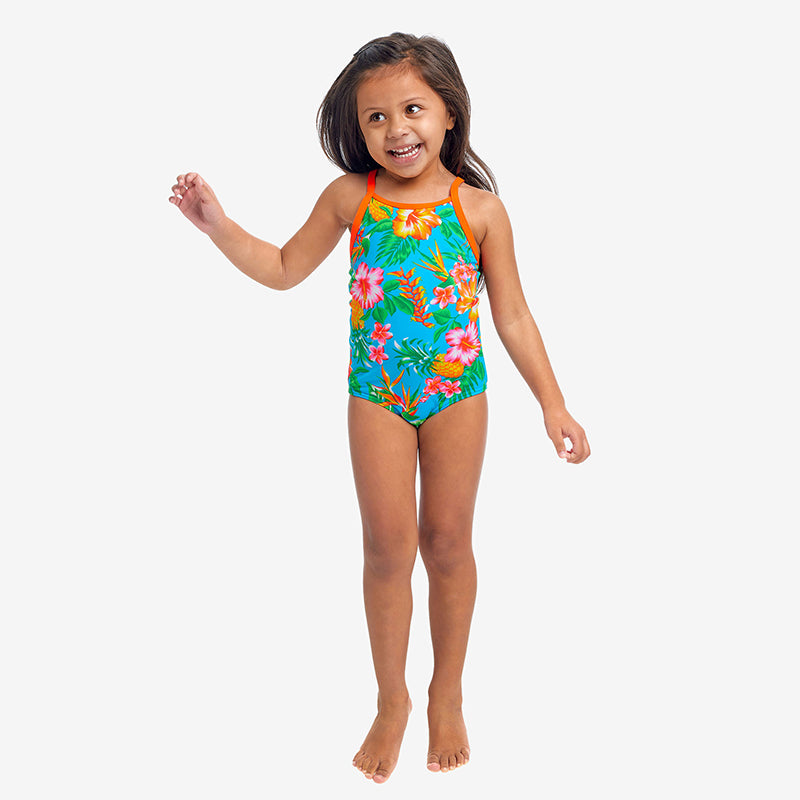 Funkita - Blue Hawaii - Toddler Girls Eco Printed One Piece