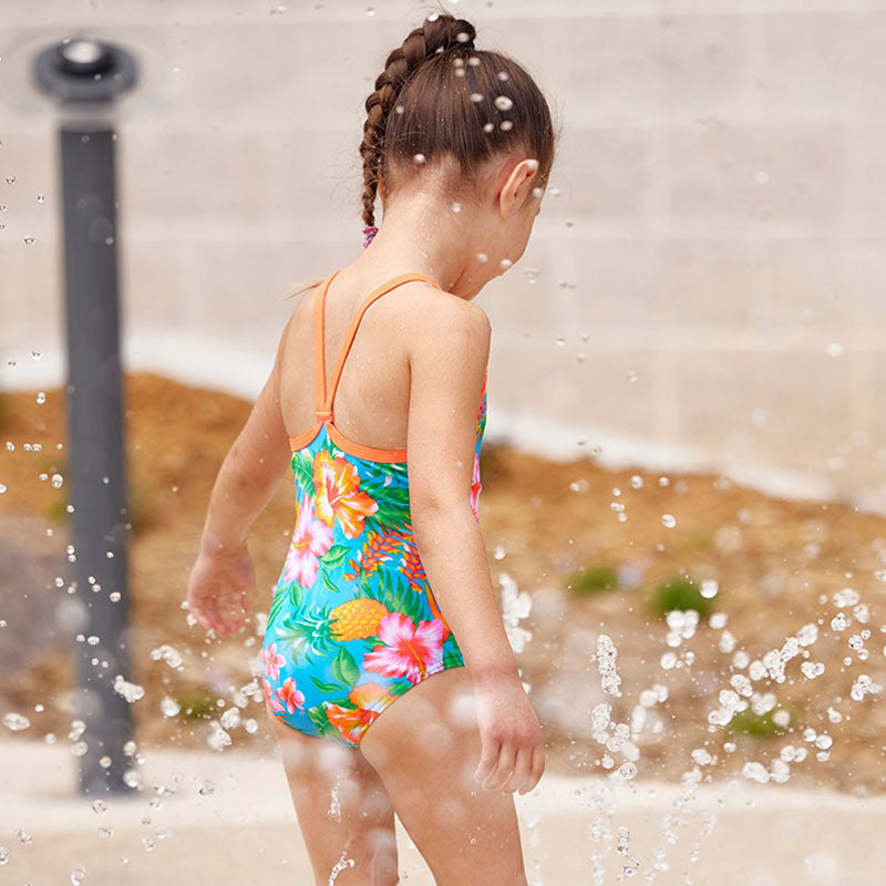 Funkita - Blue Hawaii - Toddler Girls Eco Printed One Piece
