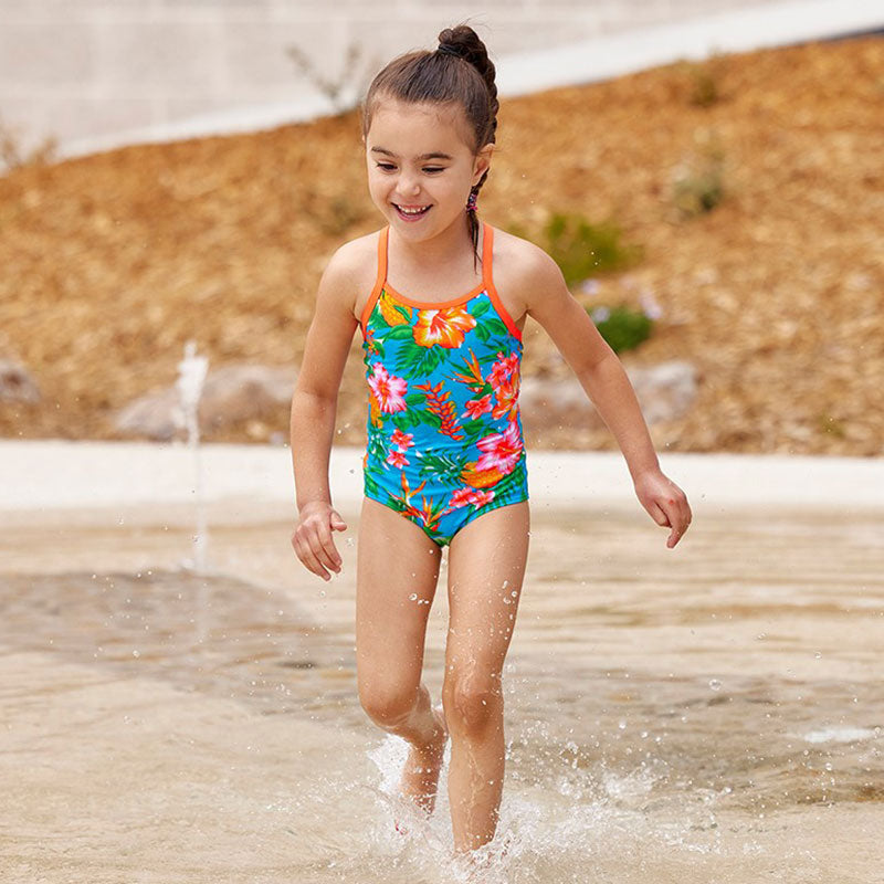 Funkita - Blue Hawaii - Toddler Girls Eco Printed One Piece