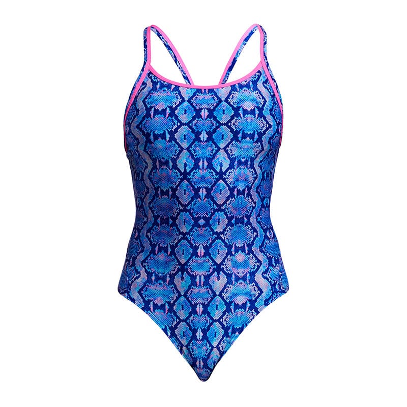 Funkita - Blue Viper - Ladies Eco Diamond Back One Piece