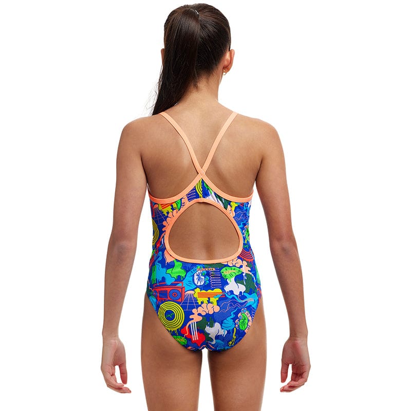 Funkita - Blues Baby - Girls Eco Diamond Back One Piece