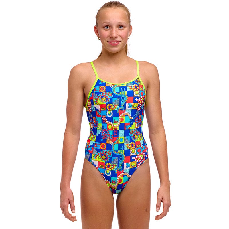 Funkita - Bored Games - Girls Eco Diamond Back One Piece