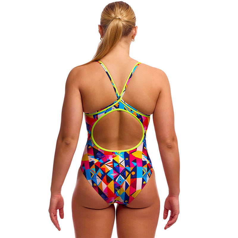 Funkita - Broken Blox - Ladies Eco Diamond Back One Piece