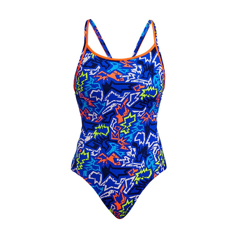 Funkita - Broken Hearts - Ladies Eco Diamond Back One Piece