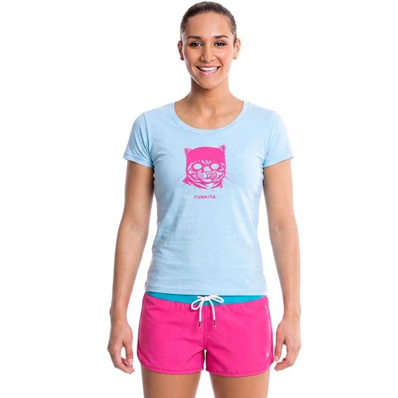 Funkita - Cat and Goggles - Ladies Scoop Neck T-Shirt