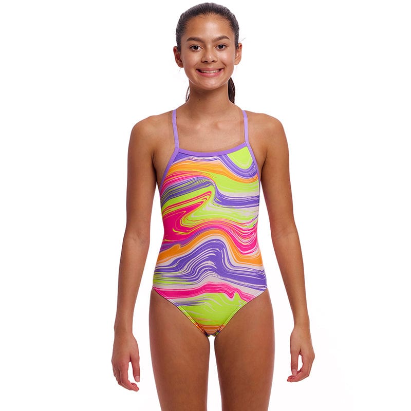 Funkita - Colour Contour - Girls Eco Tie Me Tight One Piece