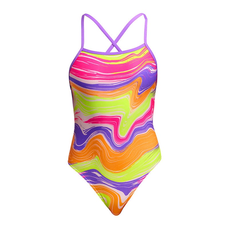Funkita - Colour Contour - Ladies Eco Tie Me Tight One Piece