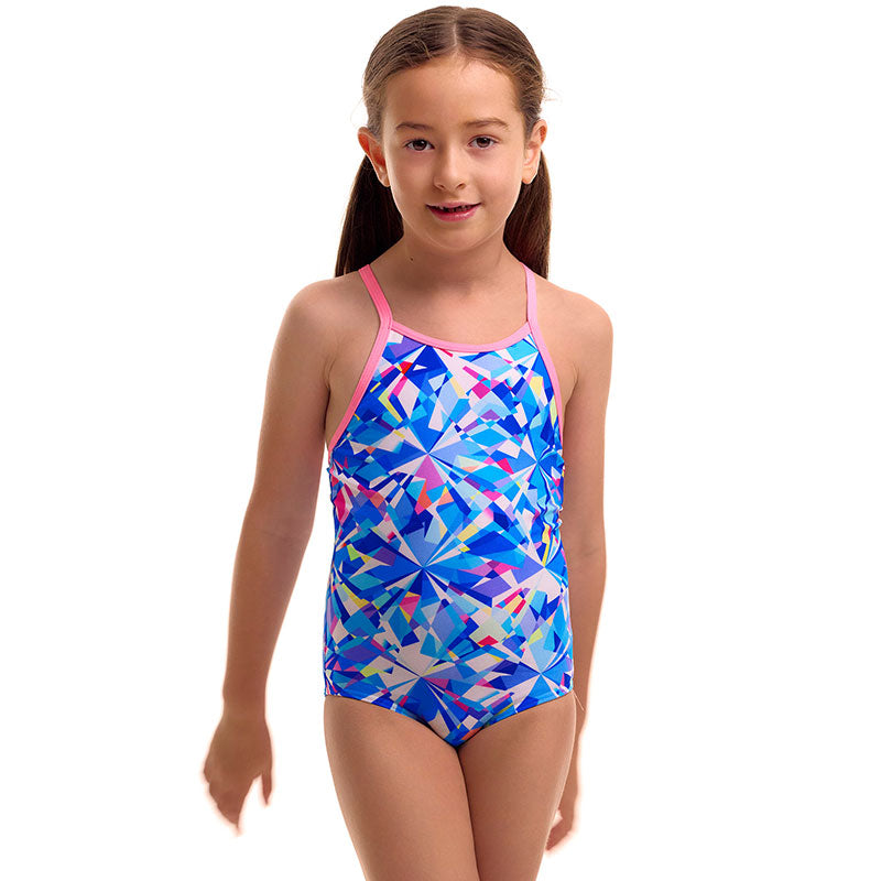 Funkita - Crystal Mess - Toddler Girls Eco Printed One Piece