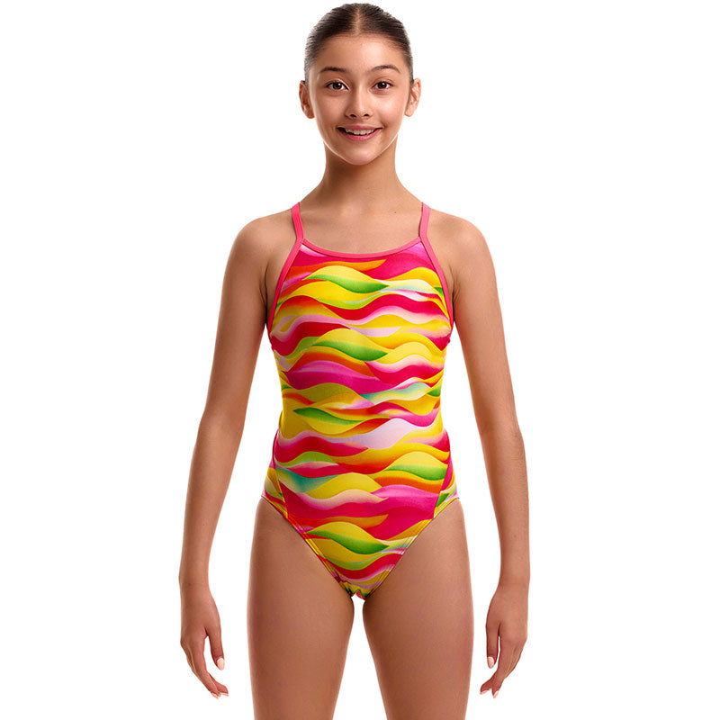 Funkita - Custard Cakes - Girls Eco Diamond Back One Piece