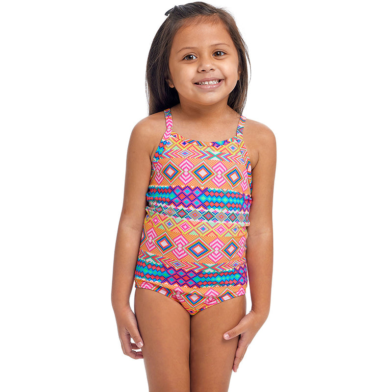 Funkita - Devil In Detail - Toddler Girls Eco Printed One Piece