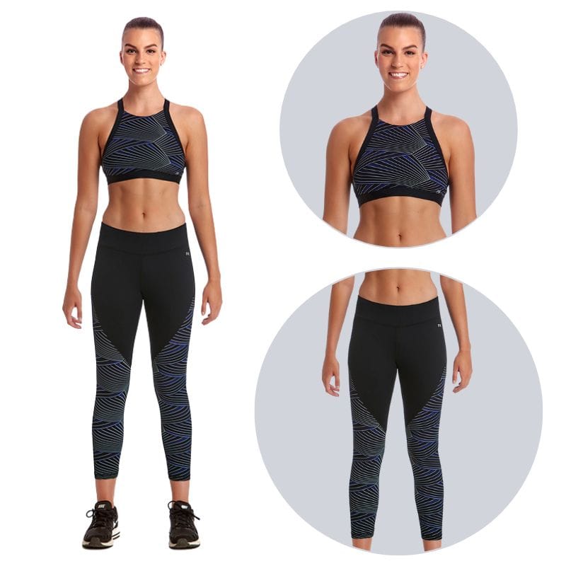 Funkita - Dream Weaver - High Neck Crop Top & Split Time 7/8 Tight