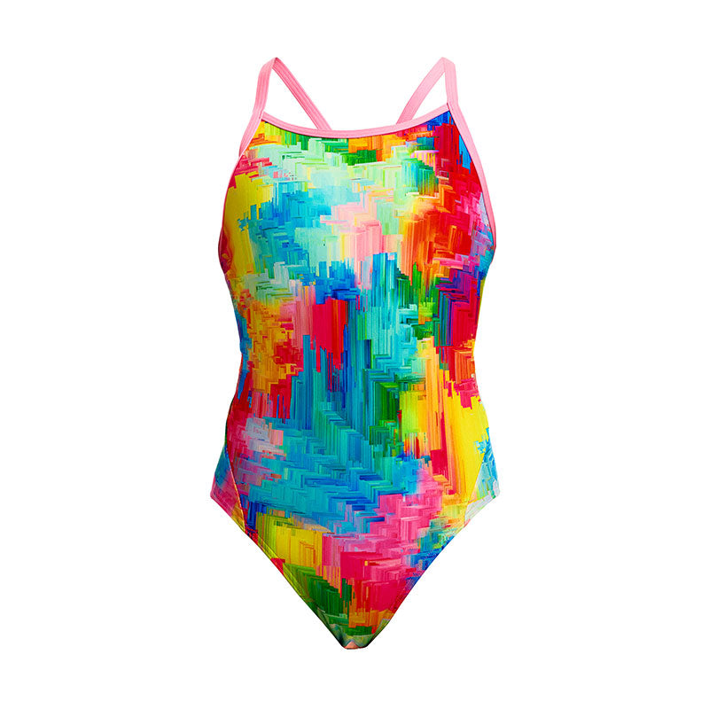 Funkita - Falling Colours - Girls Eco Diamond Back One Piece