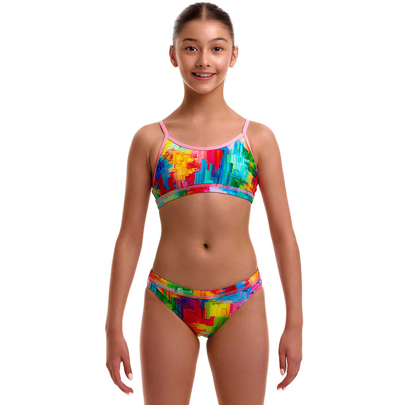 Funkita - Falling Colours - Girls Eco Racerback Two Piece