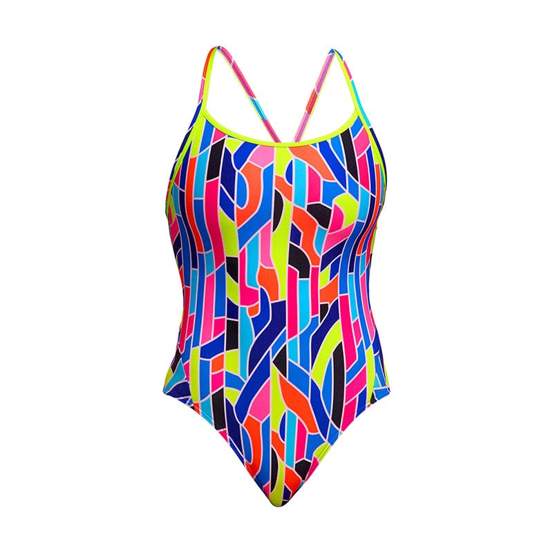 Funkita - Fault Lines - Ladies Eco Diamond Back One Piece