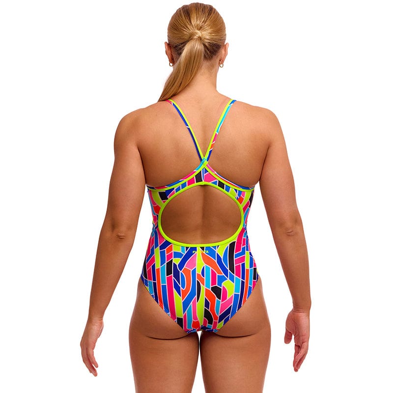 Funkita - Fault Lines - Ladies Eco Diamond Back One Piece