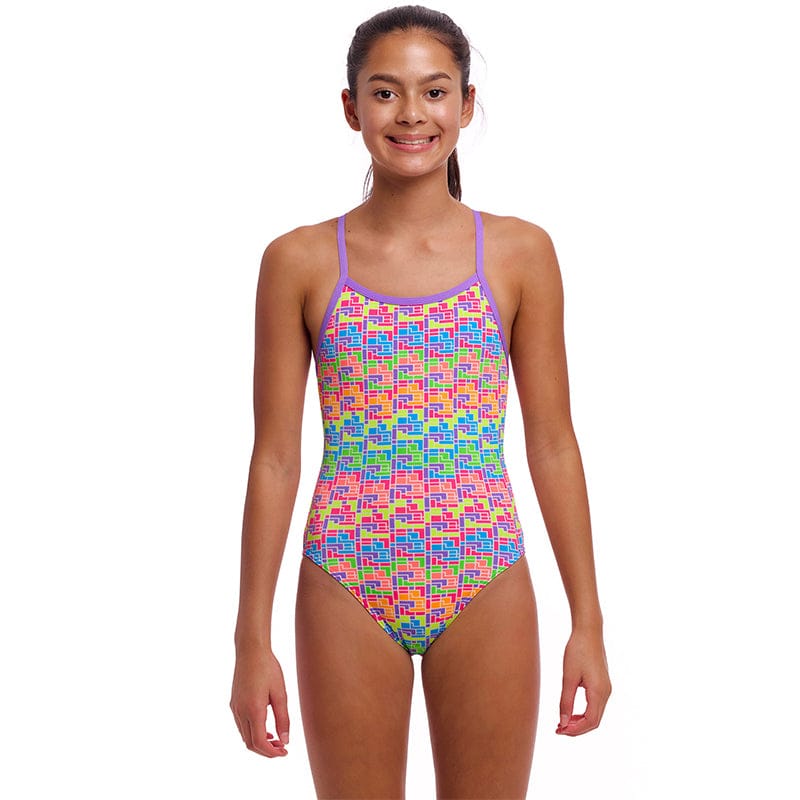 Funkita - Jig Jag - Girls Eco Single Strap One Piece