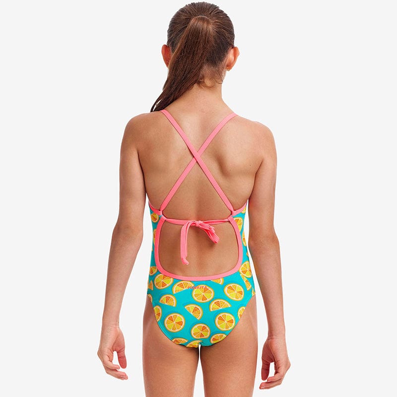 Funkita - Lime Splice - Girls Eco Tie Me Tight One Piece