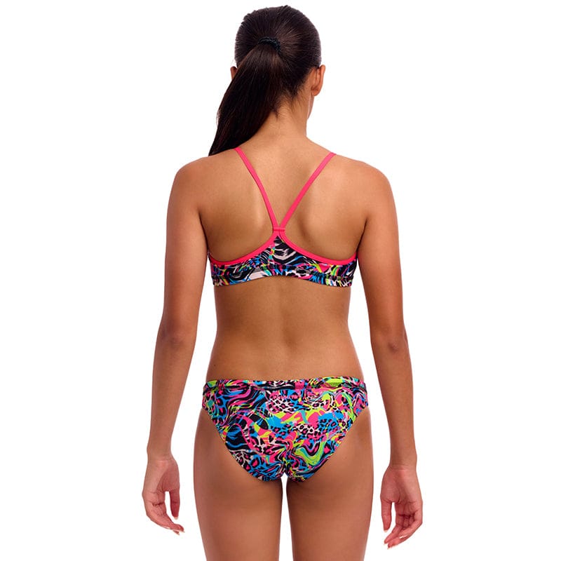 Funkita - Lolly Leopard - Girls Eco Racerback Two Piece