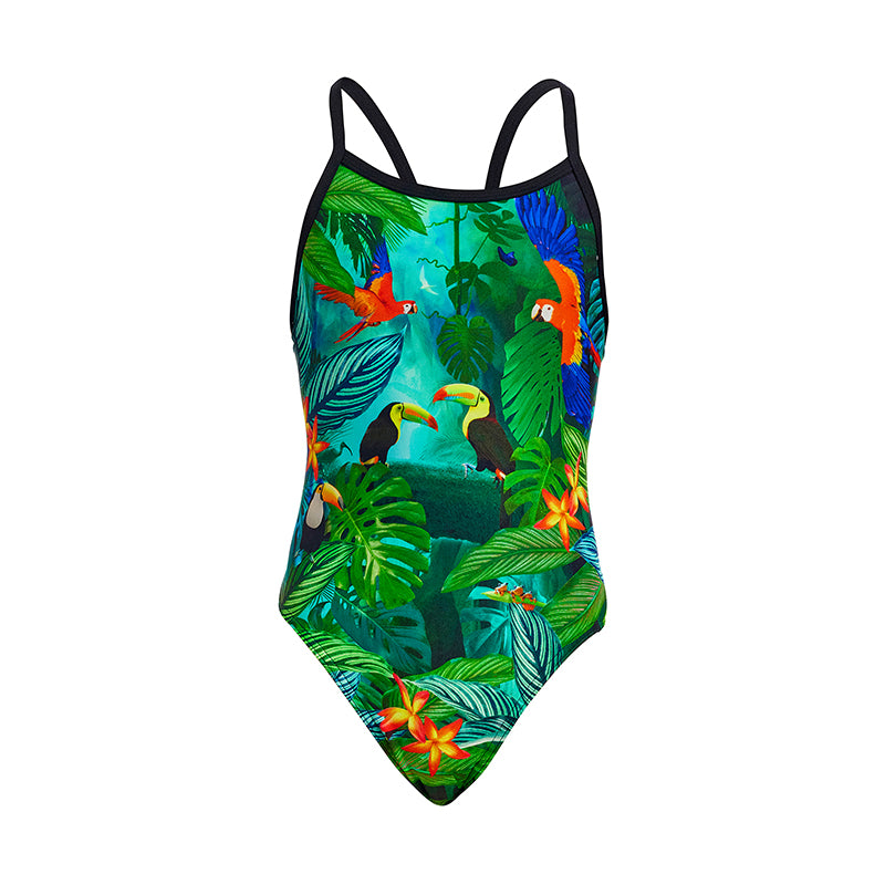 Funkita - Lost Forest - Girls Single Strap One Piece