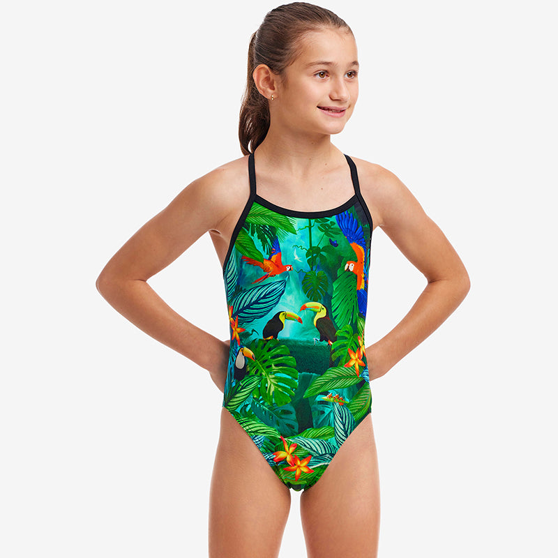 Funkita - Lost Forest - Girls Single Strap One Piece