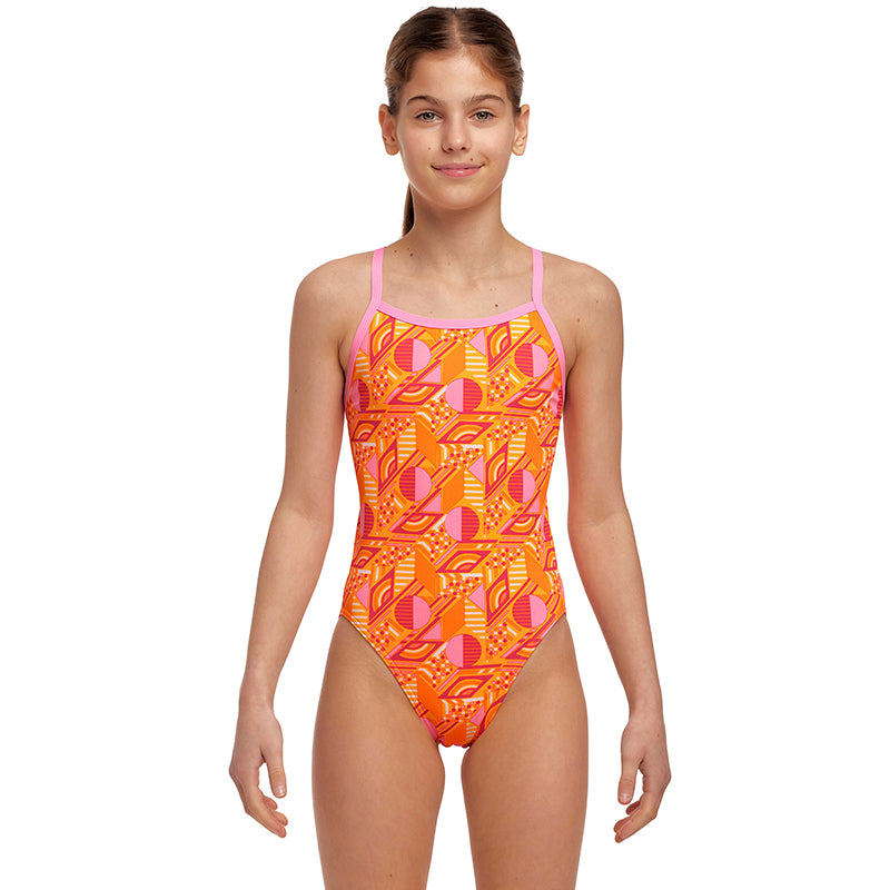 Funkita - Orange Crush - Girls Single Strap One Piece