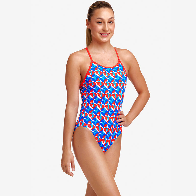 Funkita - Out Foxed - Girls Eco Diamond Back One Piece
