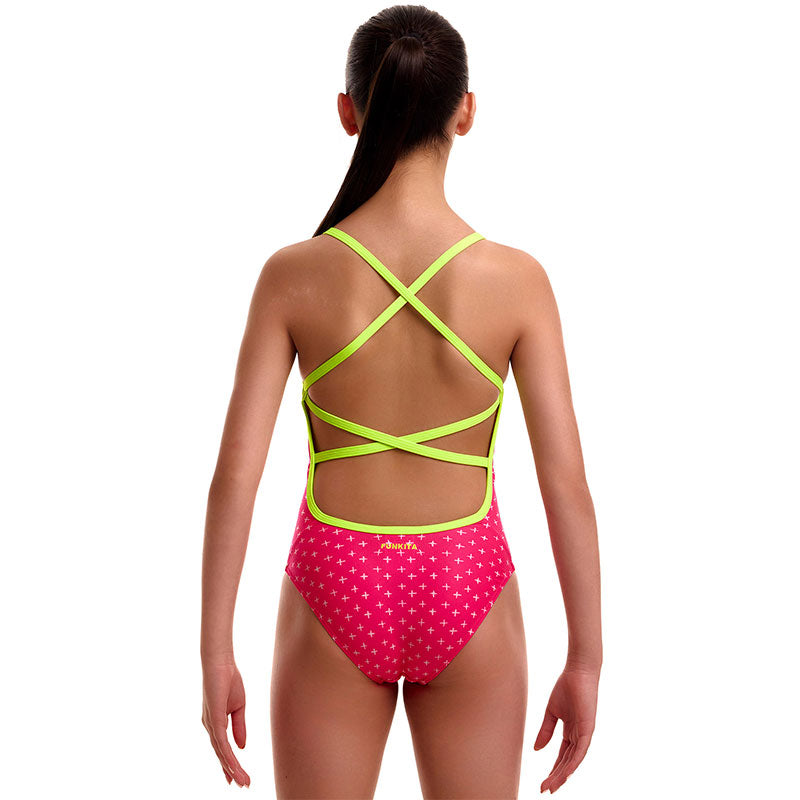 Funkita - Pink Proton - Girls Eco Strapped In One Piece