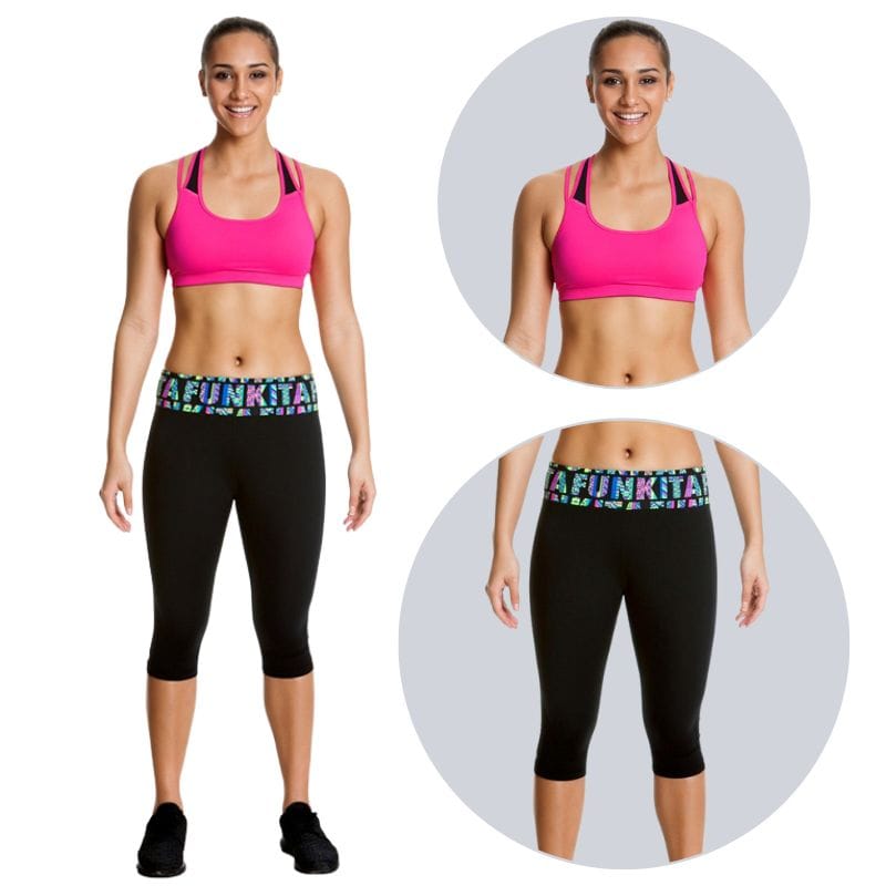 Funkita - Pink Speed Racer Sports Top & Brand Stand Rapid Racer Tight
