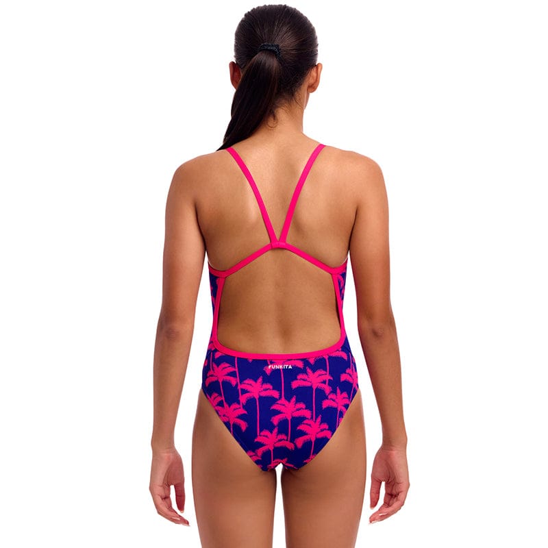 Funkita - Pinky Palms - Girls Eco Single Strap One Piece