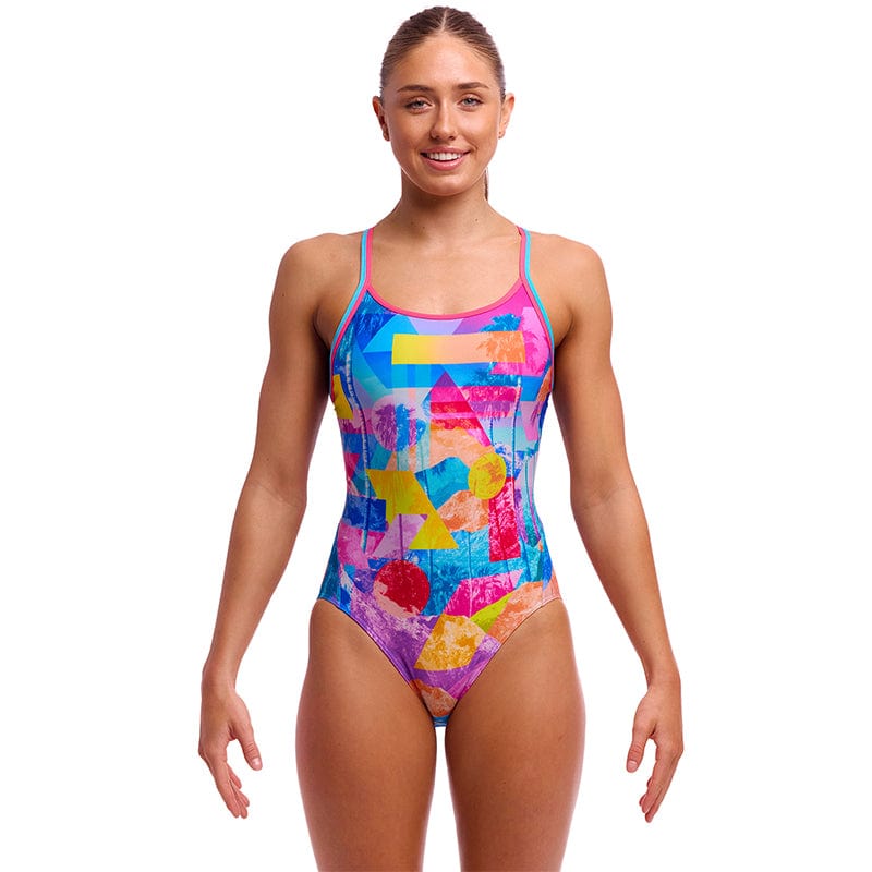 Funkita - Pixel Paradise - Ladies Eco Diamond Back One Piece