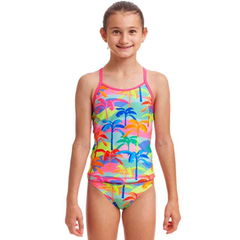 Funkita - Poka Palm - Girls Eco Swim Steady Tankini & Brief