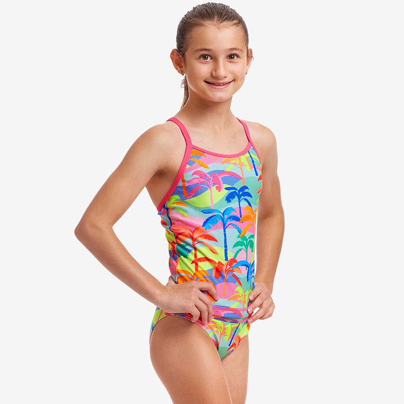 Funkita - Poka Palm - Girls Eco Swim Steady Tankini & Brief