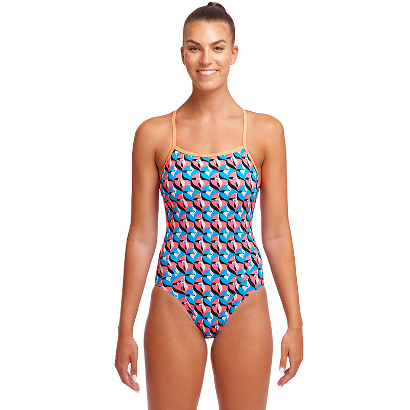 Funkita Run Fox Run Ladies Eco Single Strap One Piece – Aqua